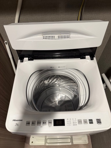 【美品】Hisense 洗濯機 HW-T60J 6kg 2025年購