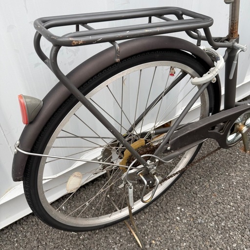【都内/千葉引取】ママチャリ 26インチ自転車 鍵/オートライト/変速/カゴ付き