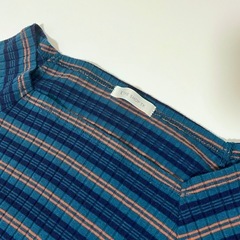 【THE SHOP TK（タケオキクチ）】マルチボーダートップス 七分袖の画像