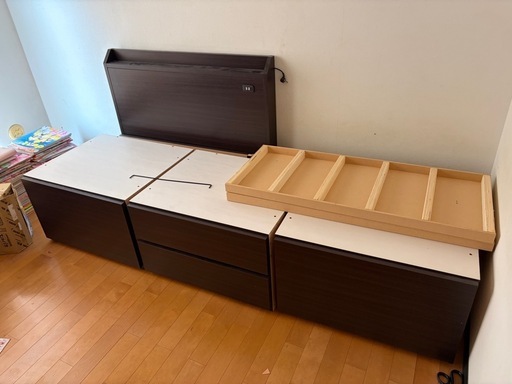 [美品✨]  収納付シングルベッド