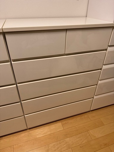 美品ホワイト5段タンス