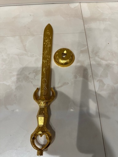 三鈷剣 不動明王（金属製彫刻装飾剣）全長 30.5cm アンティークコレクション