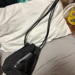 巾着バッグ ブラック シンプル ミニバッグ レディースの画像