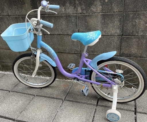 〈4月末で終了予定〉自転車　18インチ　補助輪　子供　キッズ　アナ雪　ディズニー　女の子　Disney プリンセス