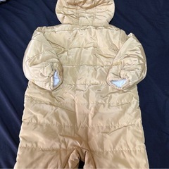 POLO baby フード付きロンパース 80cm ベージュの画像