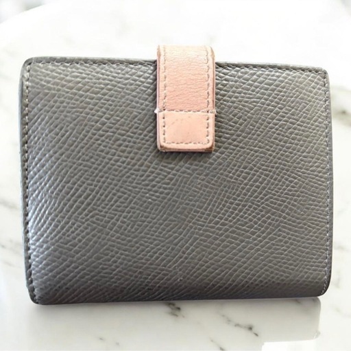 CELINE セリーヌ ミディアム ストラップウォレット グレー×ピンク
