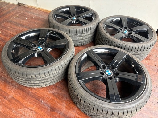 激レア❗️BMW3シリーズ純正オプショングロスブラック19インチアルミホイール☆F225/35/19.R255/30/19バリ山夏タイ