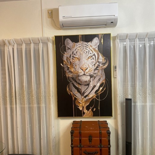 1枚フレームレス120×80キャンパス   、3DアートGOLD金箔使用
