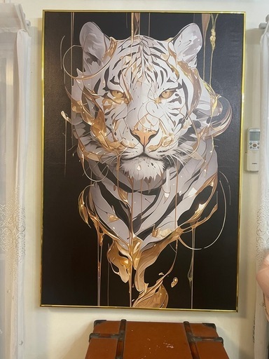 1枚フレームレス120×80キャンパス   、3DアートGOLD金箔使用