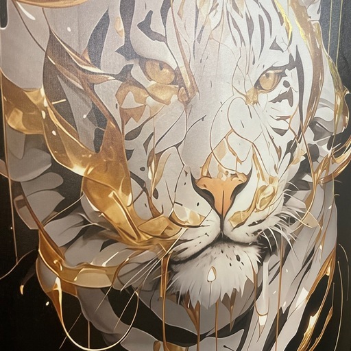 1枚フレームレス120×80キャンパス   、3DアートGOLD金箔使用