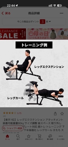 リーディングエッジ　レッグエクステンション