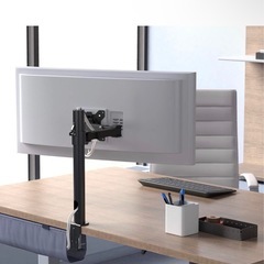 Amazonベーシック モニターアーム 1画面 シングル 13~30インチ(10kgまで対応) 高さ調節可能の画像