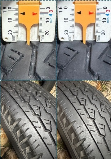 ⑦165/80R14 中古タイヤ2本