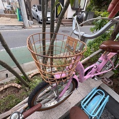 子供自転車、16インチ、ピンク、かわいいの画像