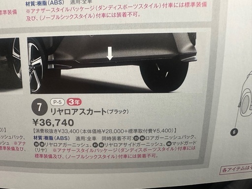 LA850 ムーヴ　純正　フロント、ロアスカート　未使用品