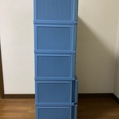 衣装ケース5段 中古 プラスチックの画像