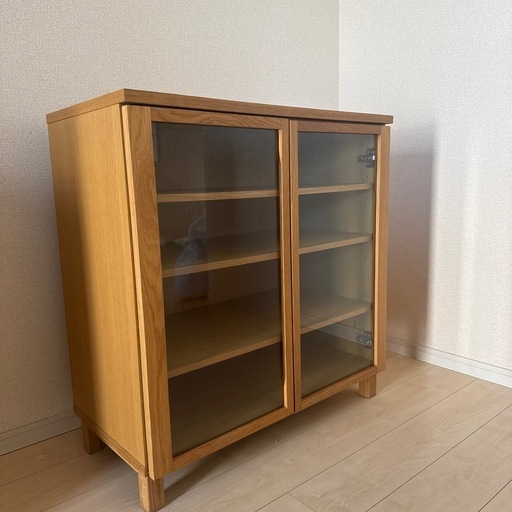 【お取引者様決定済】無印良品 木製キャビネット ガラス扉