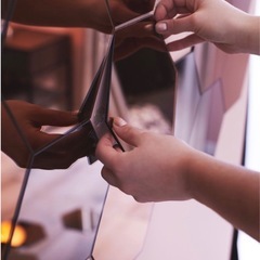 【IKEA ミラー ホーネフォッス 10ピース（開封のみ・未使用）】の画像