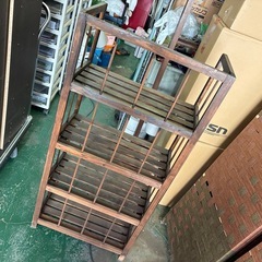 折り畳みエスニック調木製ラックの画像