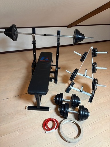 FightingRoad ベンチプレス、ダンベルセット 総重量177.5kg