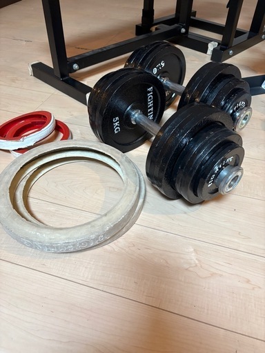 FightingRoad ベンチプレス、ダンベルセット 総重量177.5kg