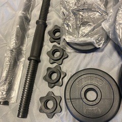 ダンベル  10kg 2個セット 計 20kg セット プレート グリップ 家トレ の画像