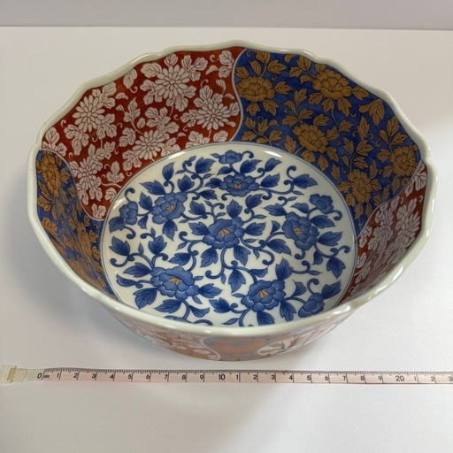 【豪華】希少 非売品 相撲 片男波部屋 記念品 大鉢 ペア 古伊万里様式 盛り鉢 豪華】希少 非売品 相撲 片男波部屋 記念品 大鉢 ペア 古伊万里様式