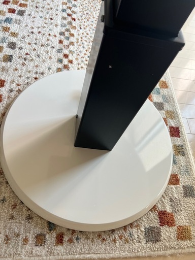 昇降式 ラウンドテーブル バスター1（直径105cm）ホワイト