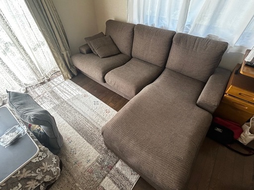 ソファ譲ります L字ソファー(即購入可) (Nisa) 西高屋のソファ《3人掛けソファ》の中古