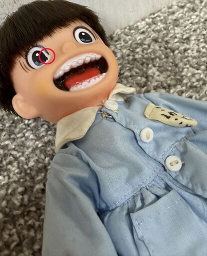 日本製 当時物 ポピー まことちゃん 人形 ソフビフィギュア 楳図かずお 全長約18cm 楳図プロ レトロ 現状品 札幌市 白石店