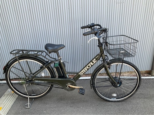 802  ブリヂストン最新機種電動アシスト自転車STEP cruise26インチカーキ系