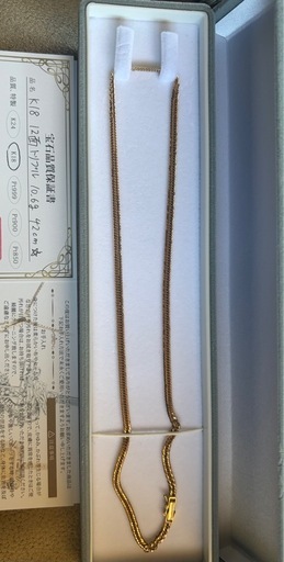 k18 12面トリプル 10.6g 喜平ネックレス