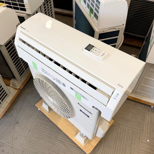 ②【超美品‼️】パナソニック 2021年製 8畳用エアコン エオリア 天井シャワー気流 内部クリーン機能 100V/2.5kw