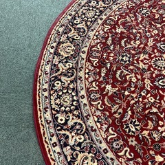 ペルシャ絨毯　Vintage ベルギー製 ウール 円　ラグの画像