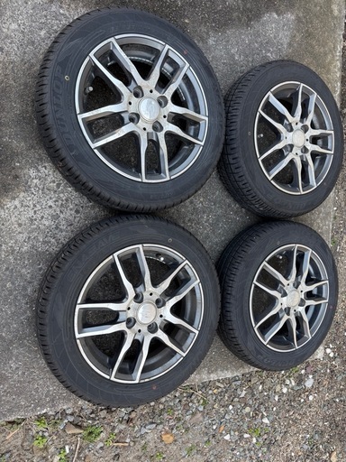 夏タイヤ、ホイール4本セット　155/65R14