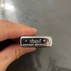 ZIPPO ジッポー ライター 格子柄 プラチナメッキ 2016年製の画像