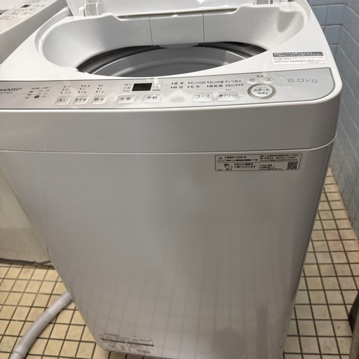 2025年　シャープ　洗濯機　6kg  極美品