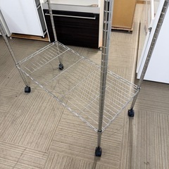 【超美品‼️】便利♪ 90cm幅メタルラック ワードローブ キャスター付き スチールラック 衣類収納家具 の画像