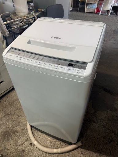 日立 全自動洗濯機 ビートウォッシュ 洗濯容量7kg 本体幅53cm 洗剤セレクト 大流量ナイアガラビート洗浄 BW-V70F W ホワイト