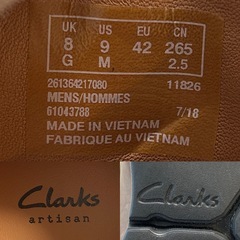 クラークスClarksビジネスシューズ ドレスシューズ カジュアルシューズ くつ クツ 紐靴 レースアップシューズ 革靴 紳士靴プレーントゥ外羽根 ダークブラウン焦げ茶色 レザー本革牛革UK8 26.0～26.5センチメンズmen男性用紳士ユニセックスの画像