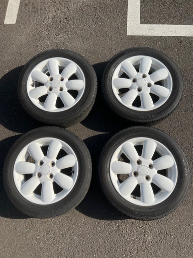 ラパン純正アルミホイール＋夏タイヤセット 14インチ（155/65R14）溝あり 即使用可