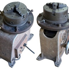 ◯ジャンク 小形ポジショナー 溶接用回転治具 100V ユニバーサル チャックテーブル フットスイッチ 中古品■ジモティ姫路の画像