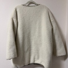 商品番号①しまむら リバーシブルキルトボアコート Mサイズの画像
