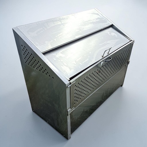 4.14[八7294]  300サイズ  中古品  傷、汚れ、へこみあり  寸法写真参照  ステンレス製  ゴミステーション