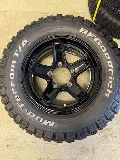 【T00168】音　ジムニー 215/75R15☆ Weds KEELER TACTICS(キーラータクティクス)＆ BFGoodrich Mud-Terrain T/A KM3
