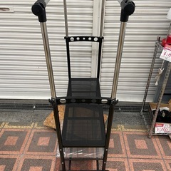 【中古】ダブルハンガーラック　棚付き【H0416ID】の画像