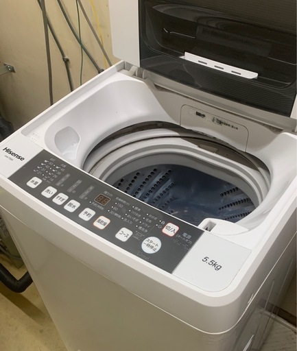 【中古】Hisense 洗濯機　5.5㎏　2017年製 ハイセンス（HISENSE） 新生活応援 中古 洗濯機 一人暮らし 5.5kg