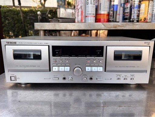 TEAC ティアック　W-890R S Ｗカセットレコーダー　カセットデッキ　シルバー　100v 通電のみ確認　オーディオ