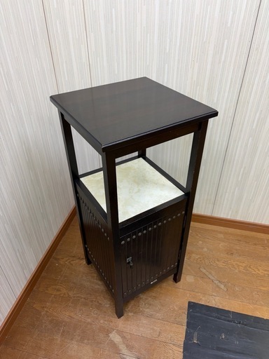 高級家具!! カリモク サイドテーブル 電話台  木製家具 オールドカリモク レトロ