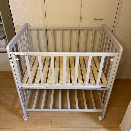 YATOMI ベビーベッド    グレー　双子